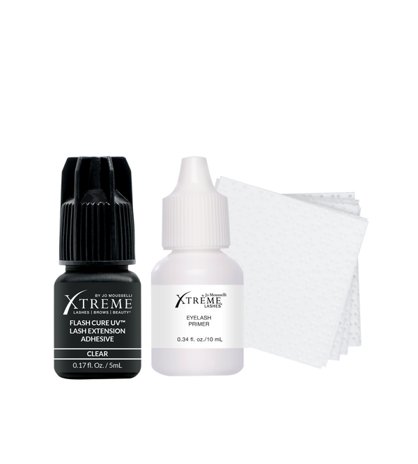 Flash Cure™ UV Lash Extension Adhesive (5 mL) & Eyelash Primer Kit