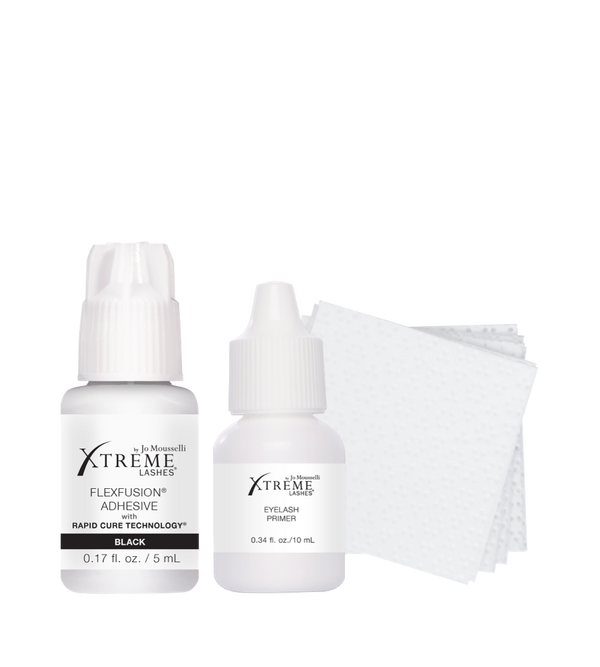 FlexFusion® with Rapid Cure Technology® (Black) Lash Extension Adhesive & Eyelash Primer Kit