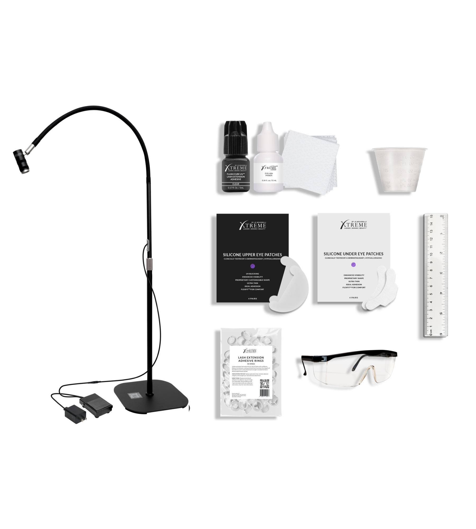 Flash Cure UV Lash Extension Essentials Kit (US 110v) - Clear (5 mL)