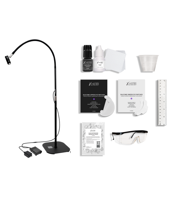 Flash Cure™ UV Lash Extension Essentials Kit (US 110v) - Clear (5 mL)